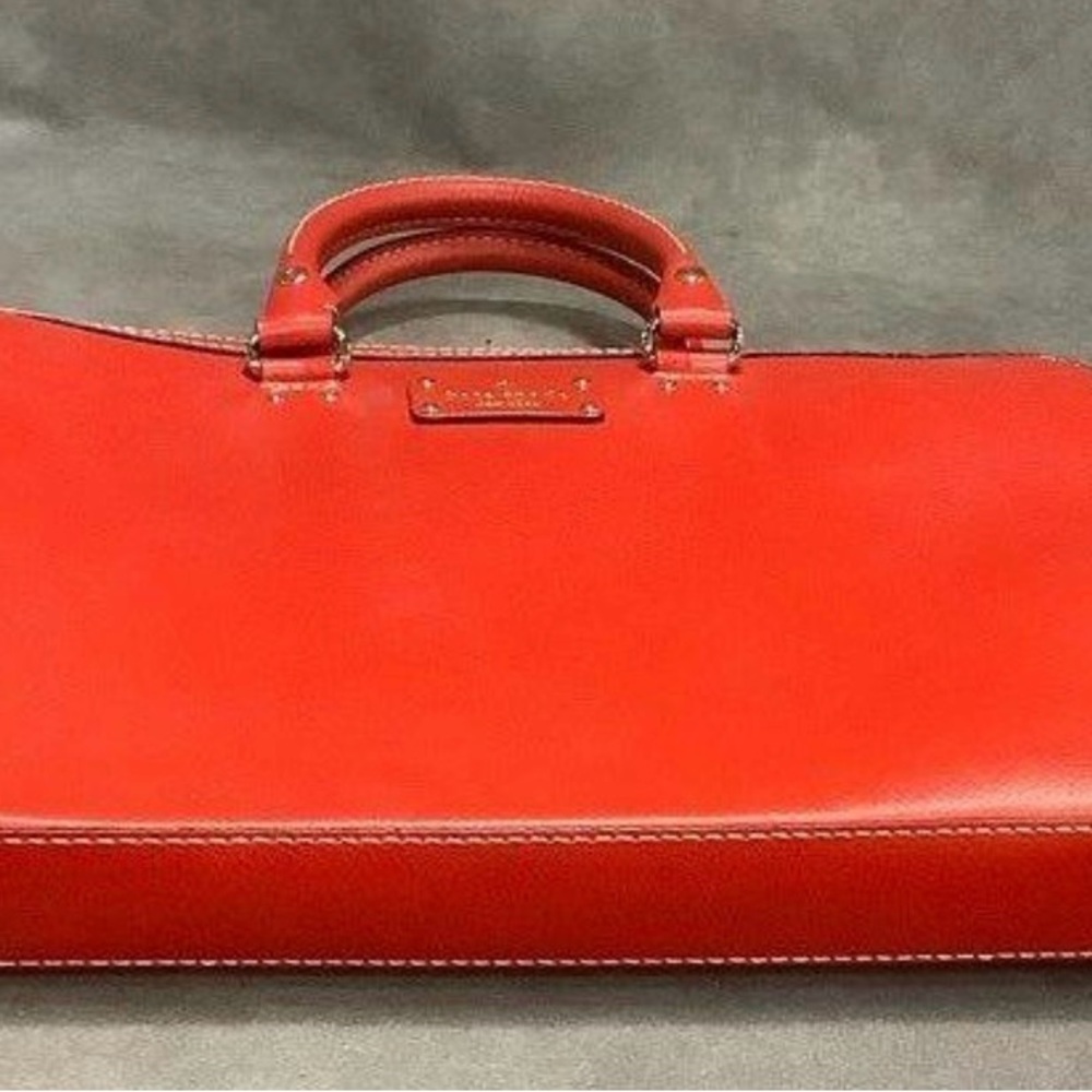 NWOT Kate Spade NY Red Leather Laptop Bag - Picture 6 of 6
